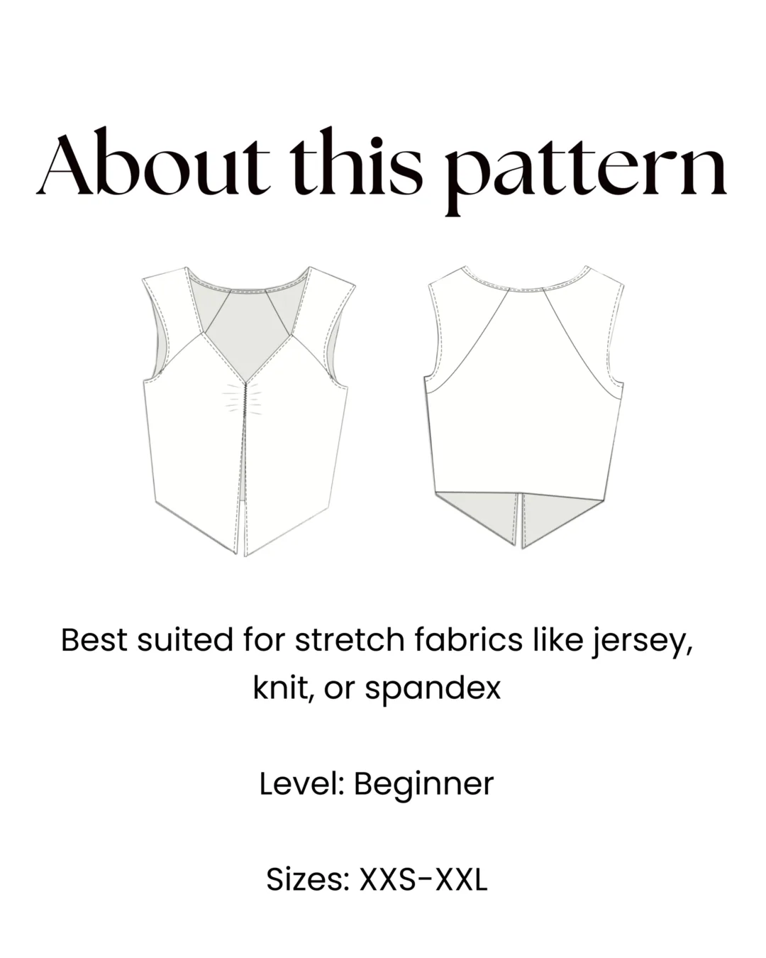 Split Hem Top Sewing Pattern