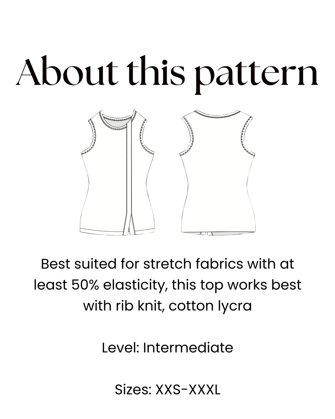 Sleeveless Top Sewing Pattern