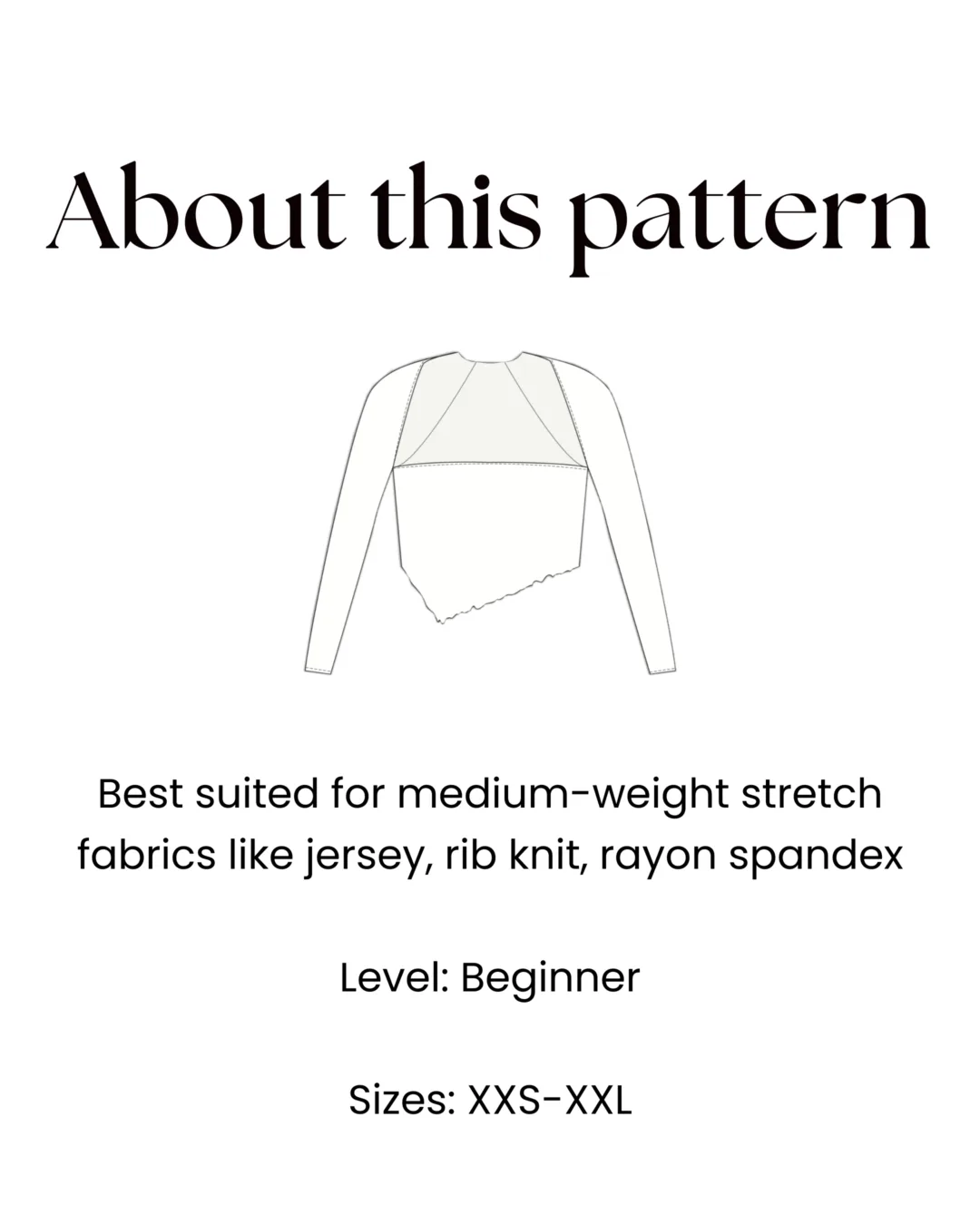 Asymmetric Top Sewing Pattern
