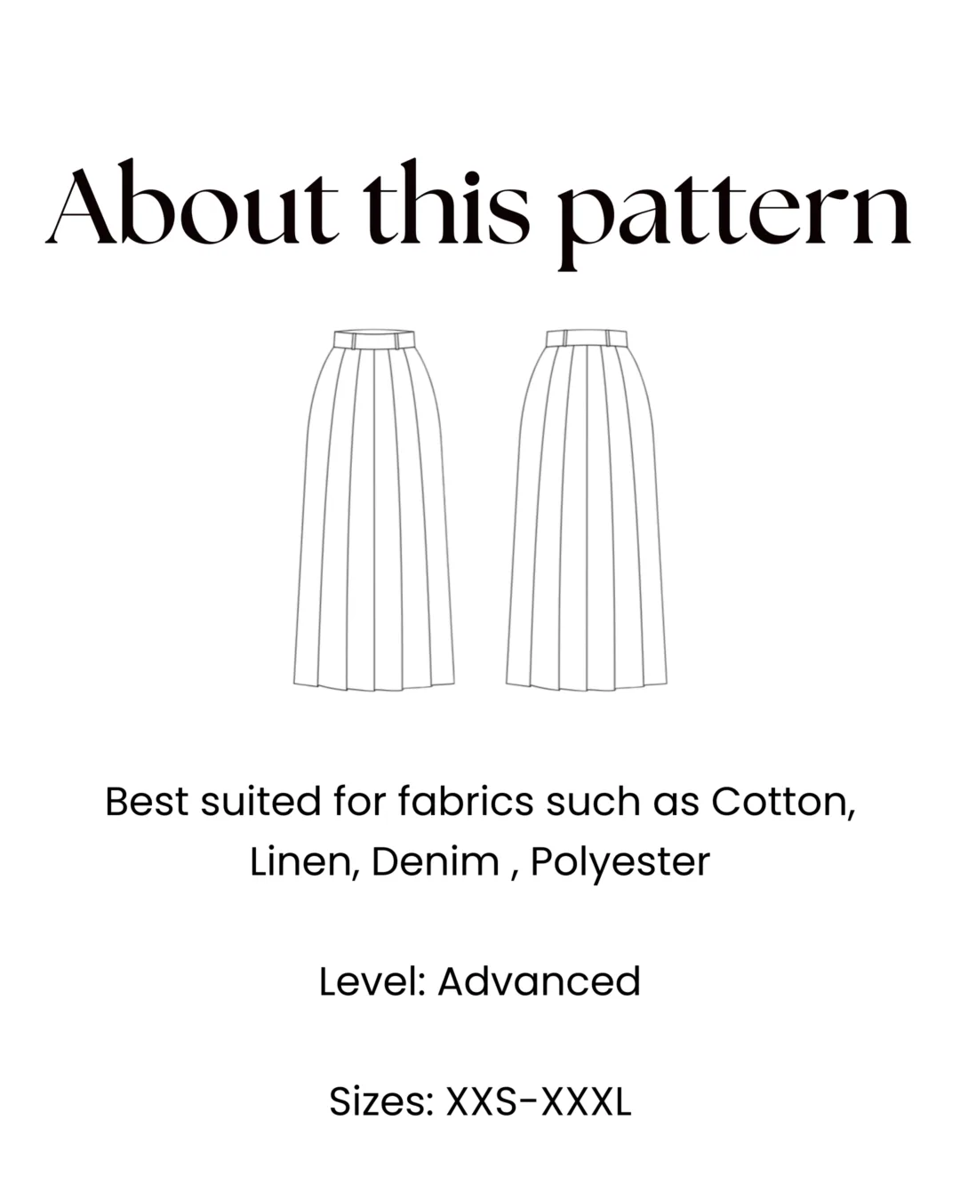 Pleated Skirt Sewing Pattern