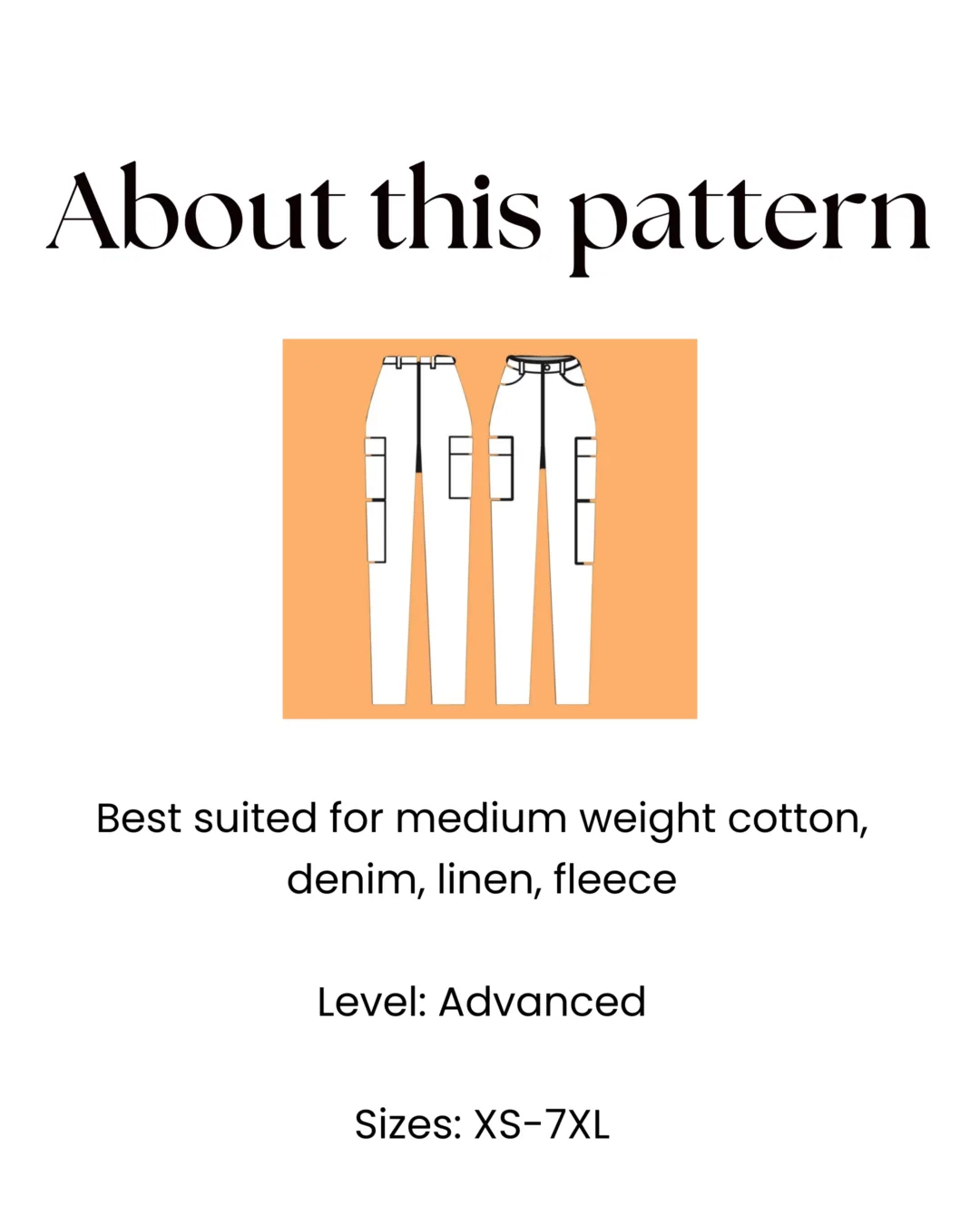 Cargo Pants Sewing Pattern for Women