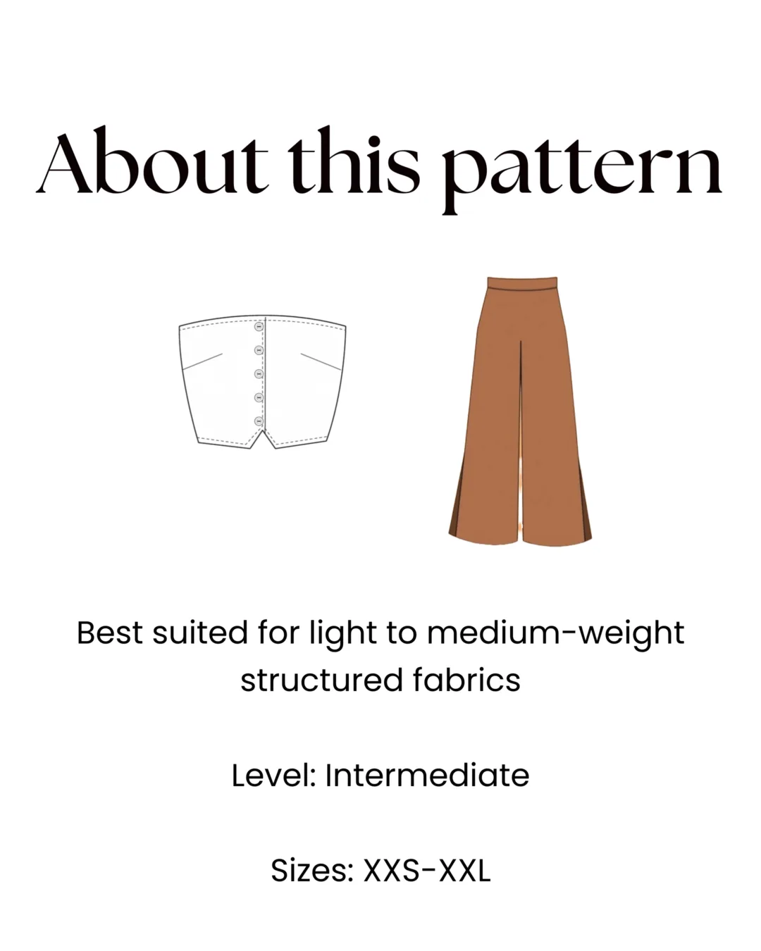 Tube Top + Bell Bottom Pants Sewing Pattern Bundle