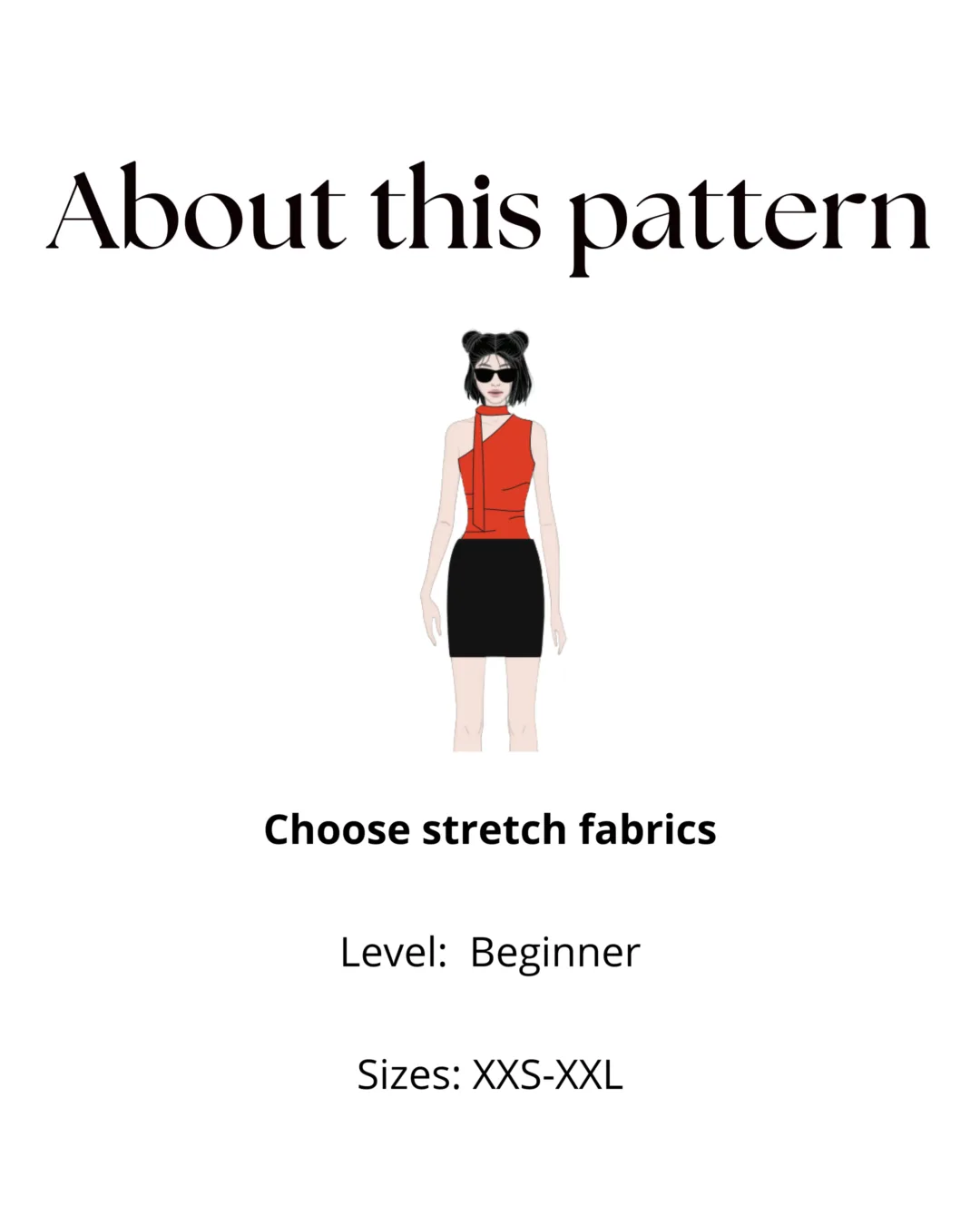 One Shoulder Top Sewing Pattern
