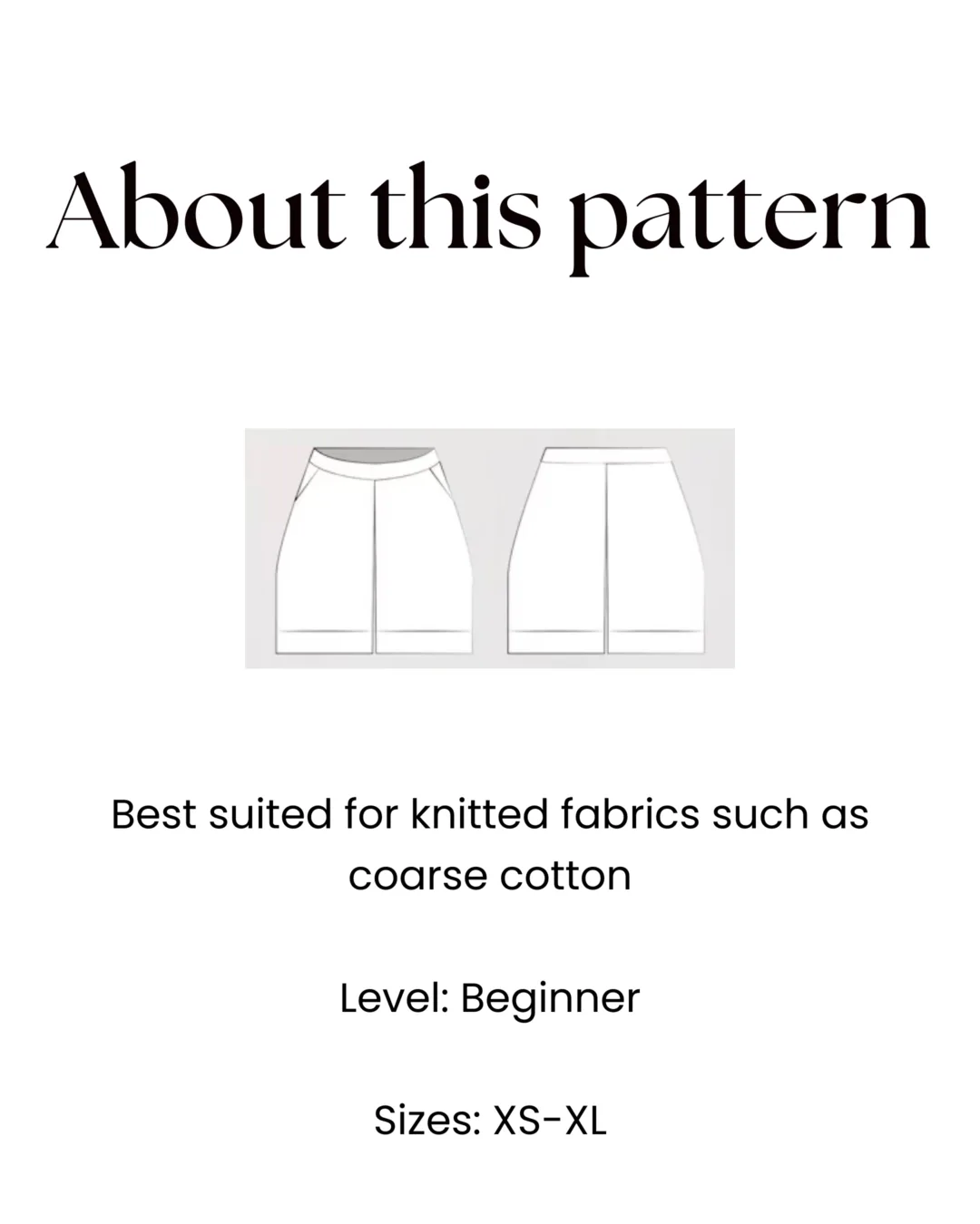 High Waist Lounge Shorts Sewing Pattern