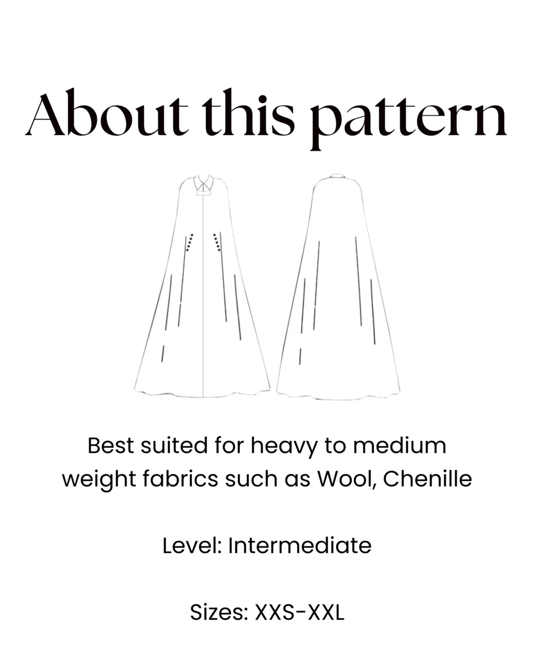 Long Cape Sewing Pattern