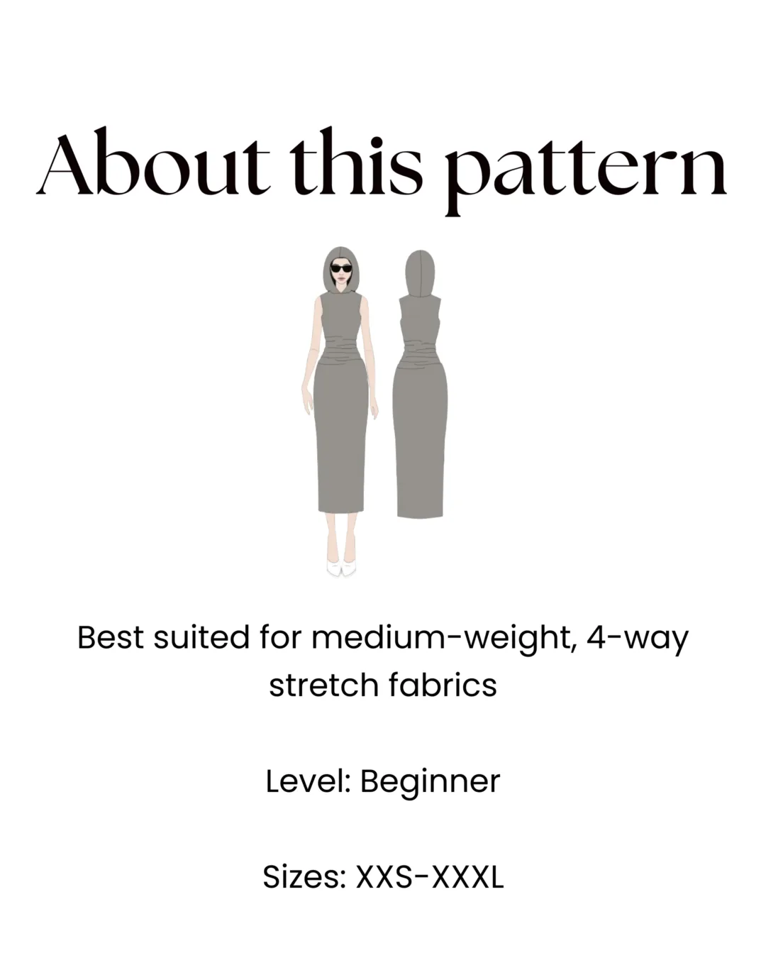 Hooded Dress Sewing Pattern