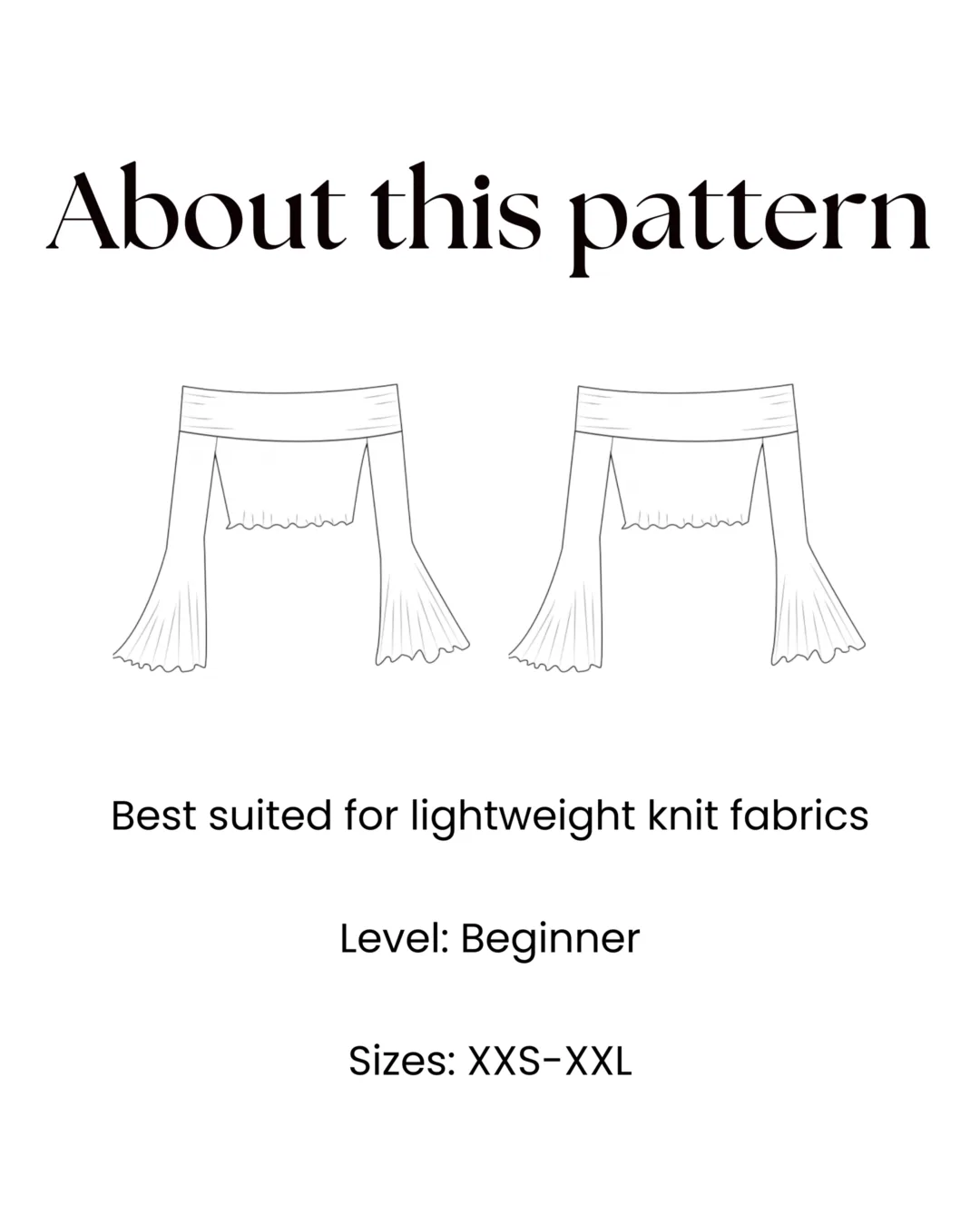 Bell Sleeve Top Sewing Pattern