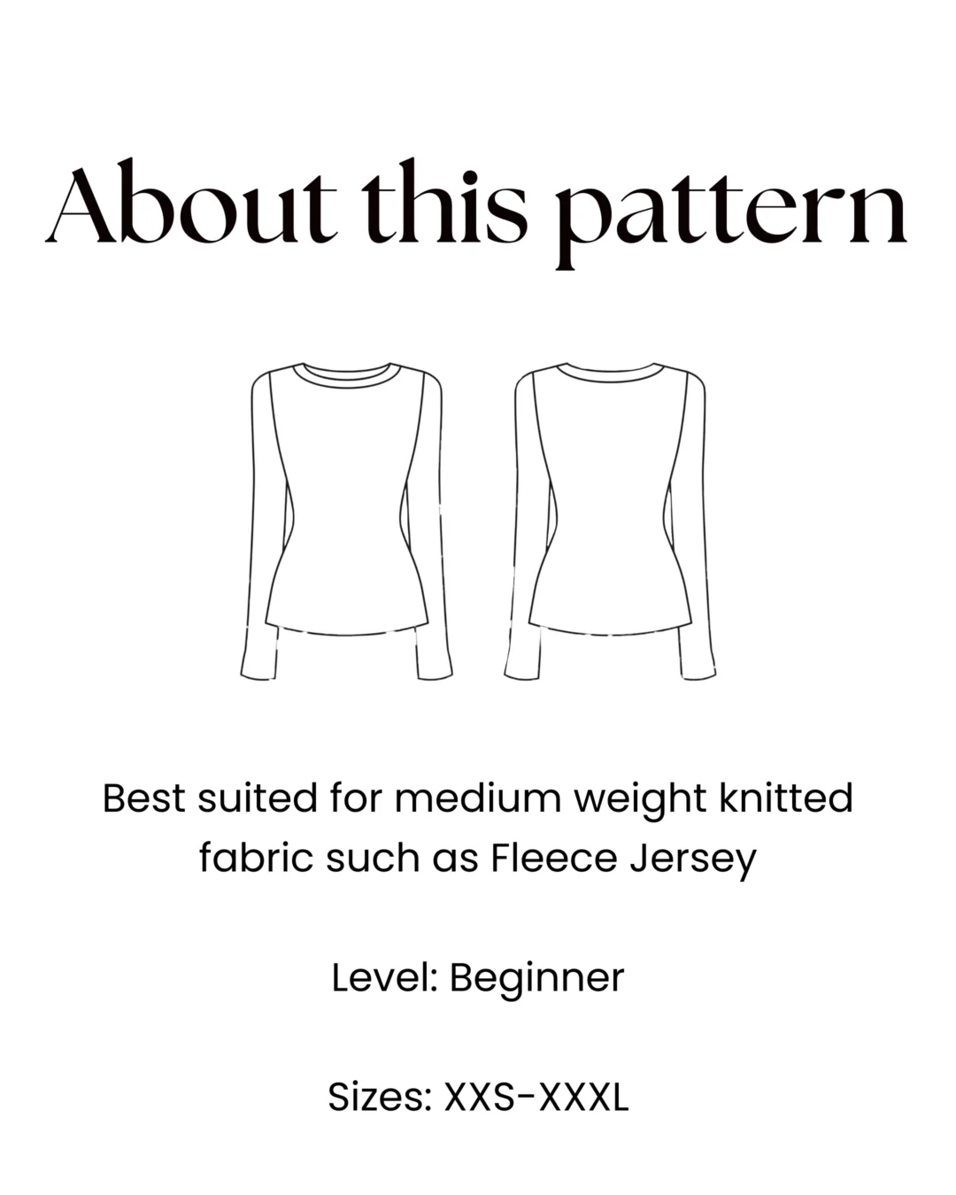 Tunic Sweater Sewing Pattern
