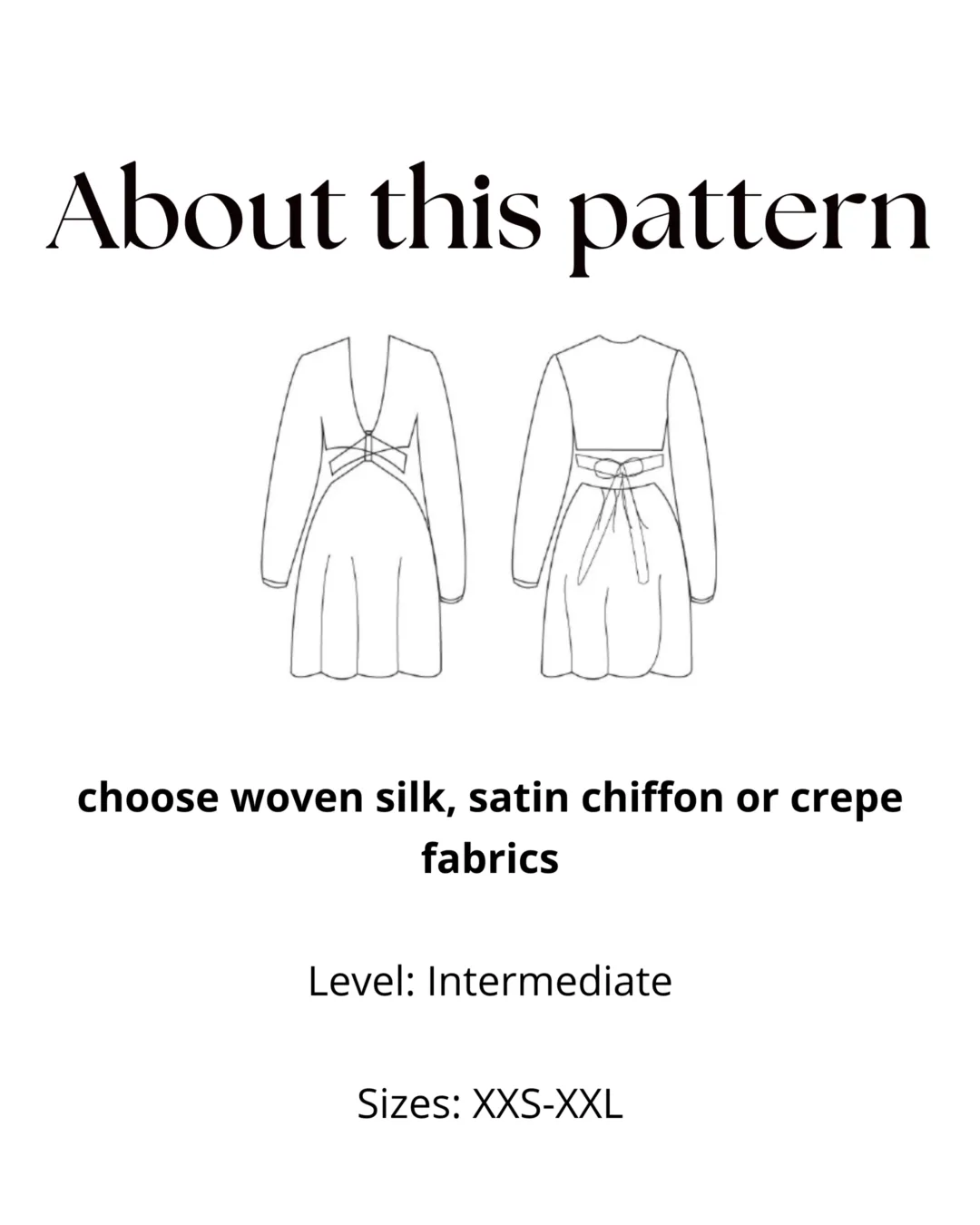 Puff Sleeve Mini Dress Sewing Pattern