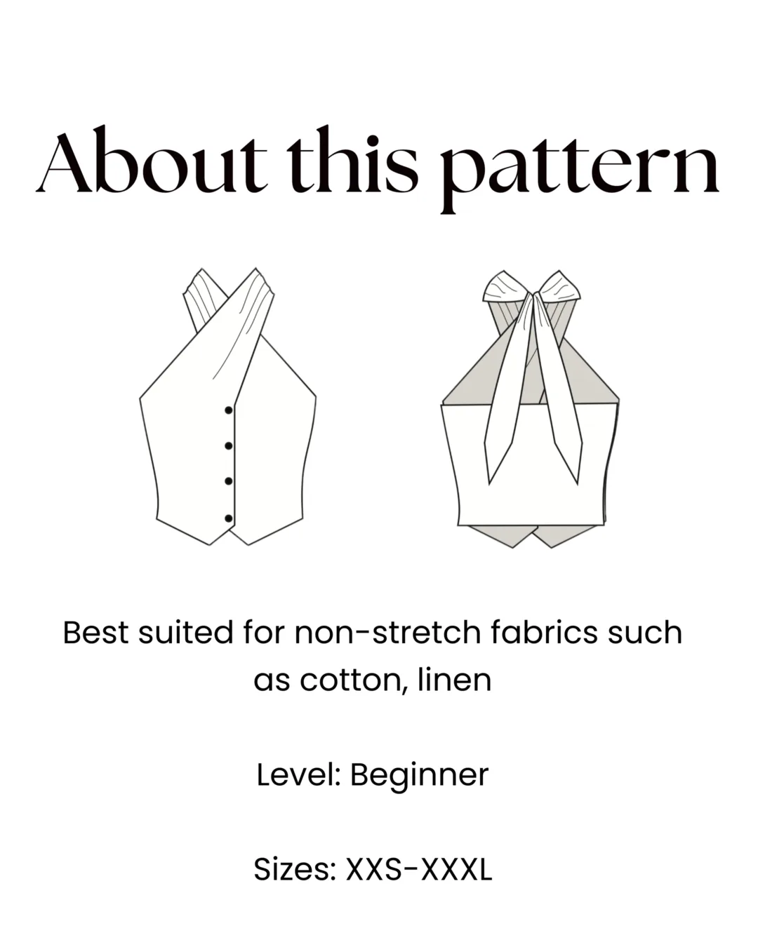 Easy Halter Top Sewing Pattern