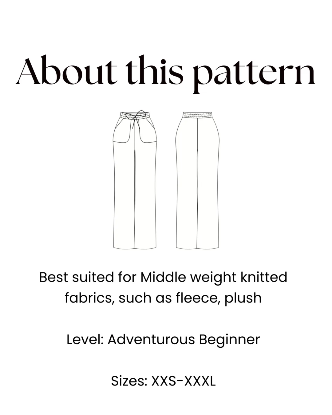 Sweatpants Sewing Pattern