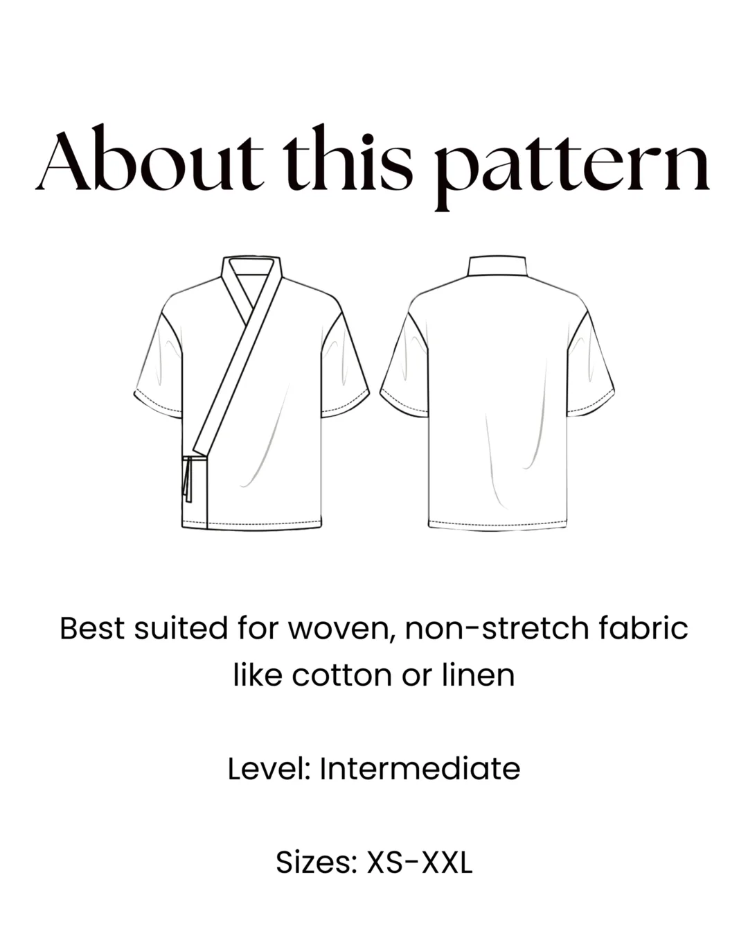 Kimono Shirt Sewing Pattern