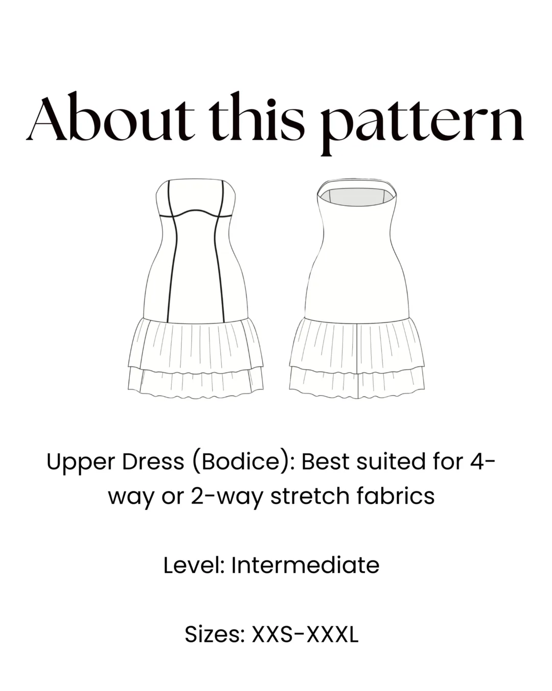 Strapless Dress Sewing Pattern