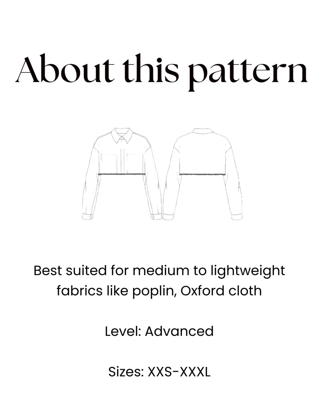 Crop Shirt Sewing Pattern