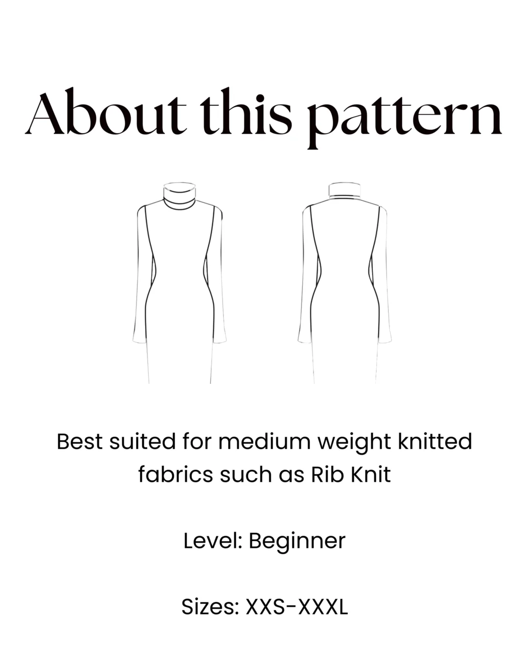 Turtleneck Dress Sewing Pattern