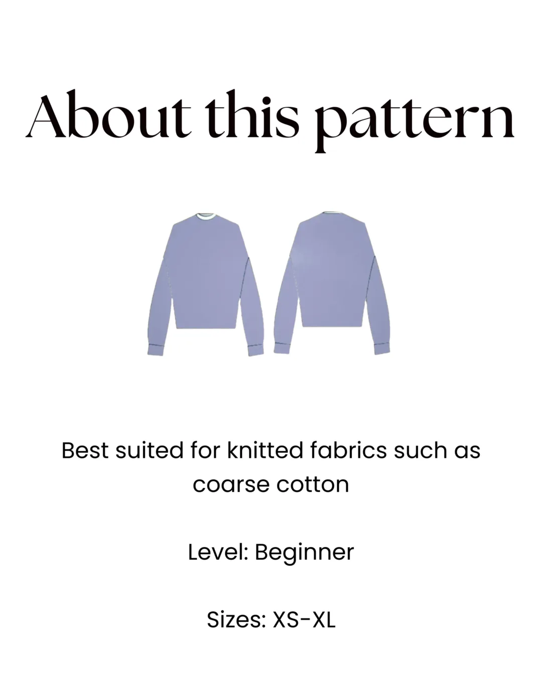 Sweatshirt Sewing Pattern