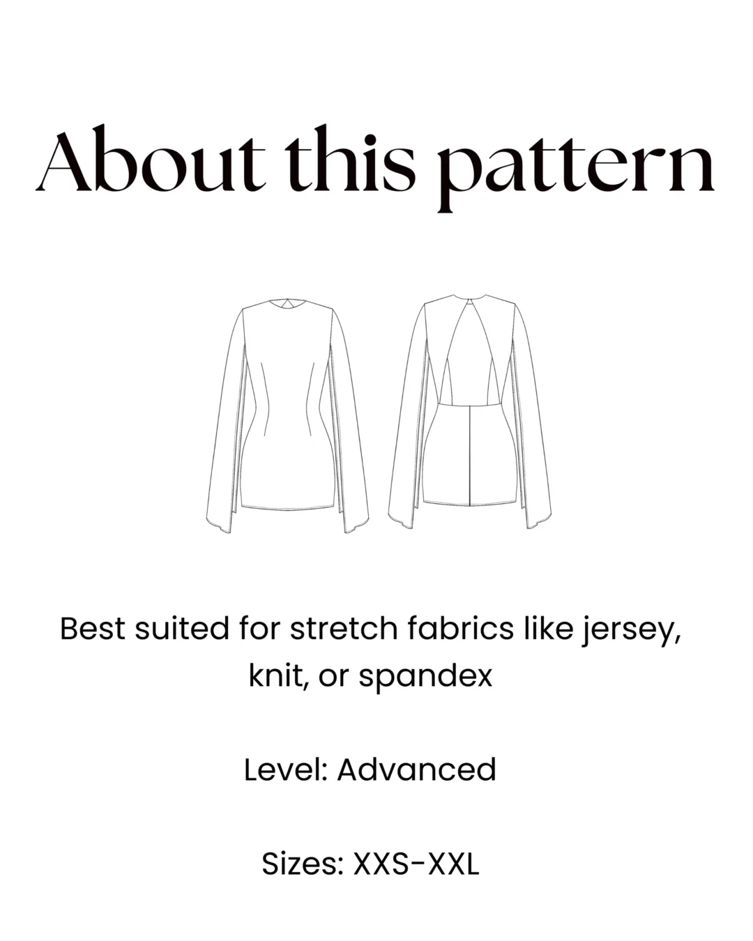 Cape Dress Sewing Pattern