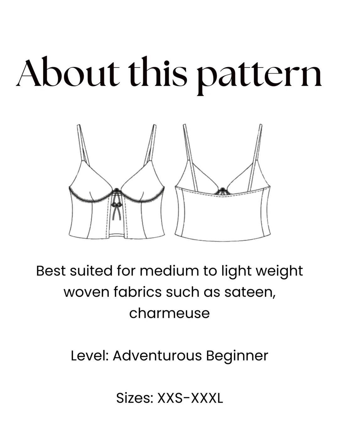 Tie Front Crop Top Pattern