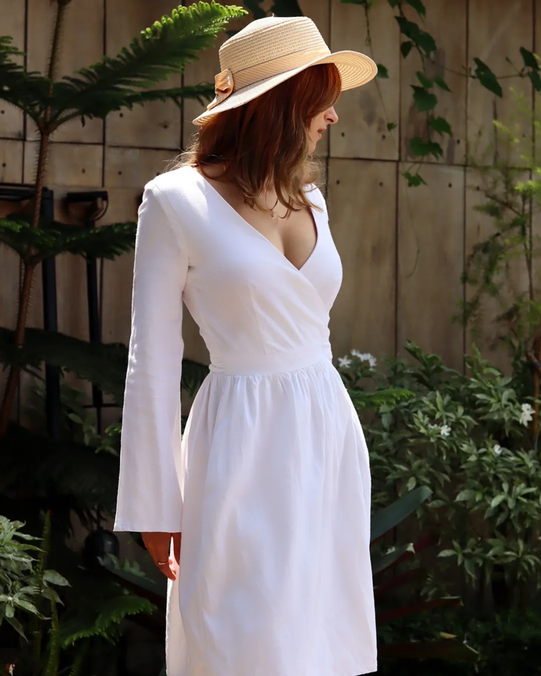 Trumpet Sleeve Wrap Dress Sewing Pattern