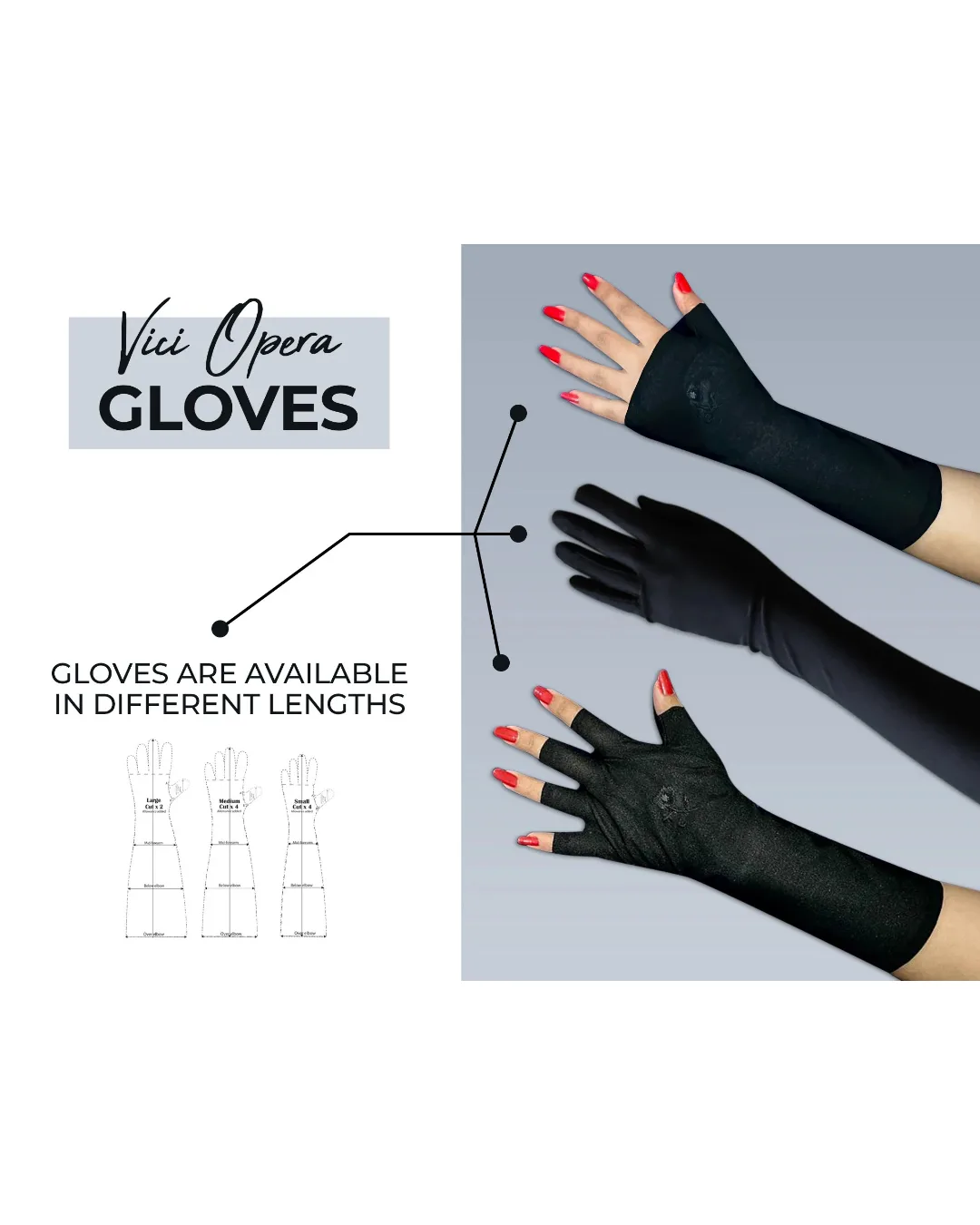 Opera Gloves Pattern | 3 Lengths & Finger Options