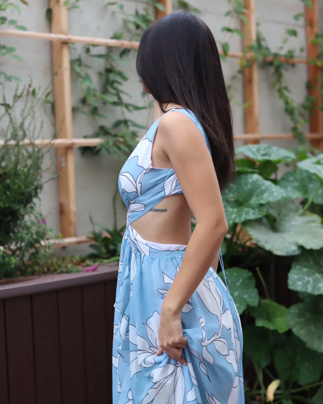 Floral Cutout Dress Pattern