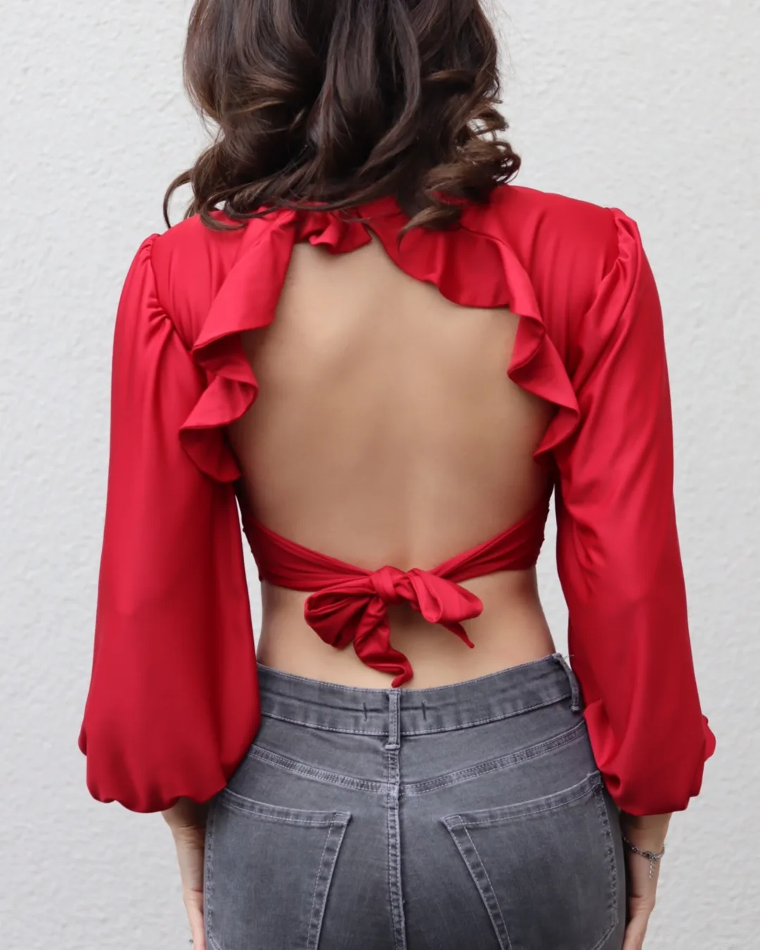 Open Back Ruffle Blouse Sewing Pattern