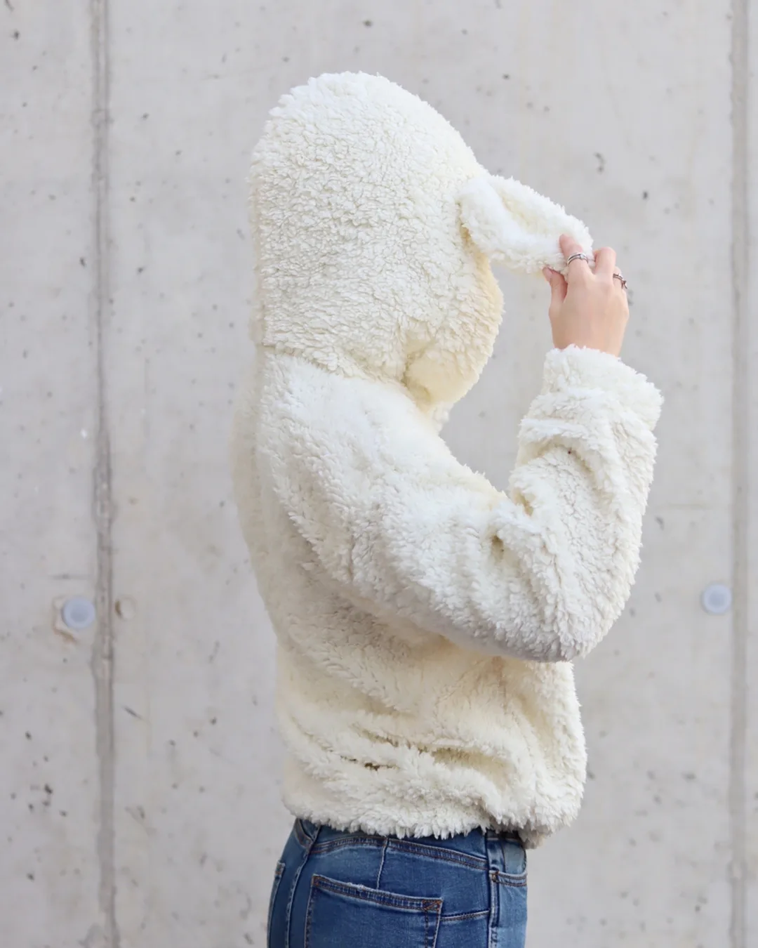 Hoodie With Bunny Ears Pattern