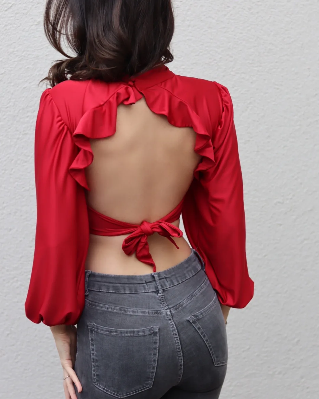 Open Back Ruffle Blouse Sewing Pattern