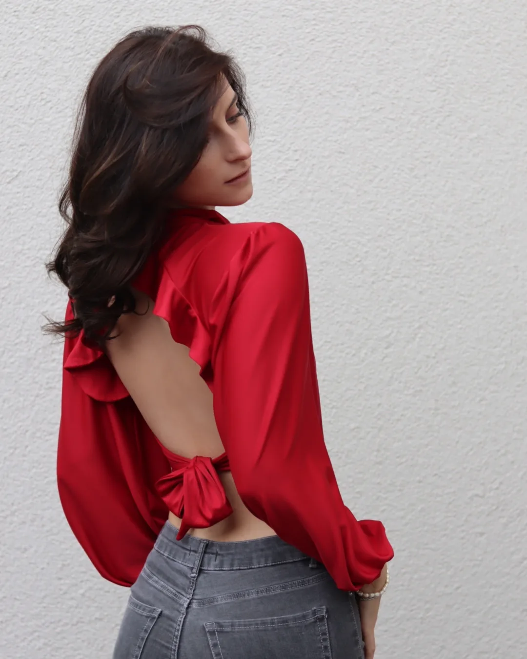 Open Back Ruffle Blouse Sewing Pattern