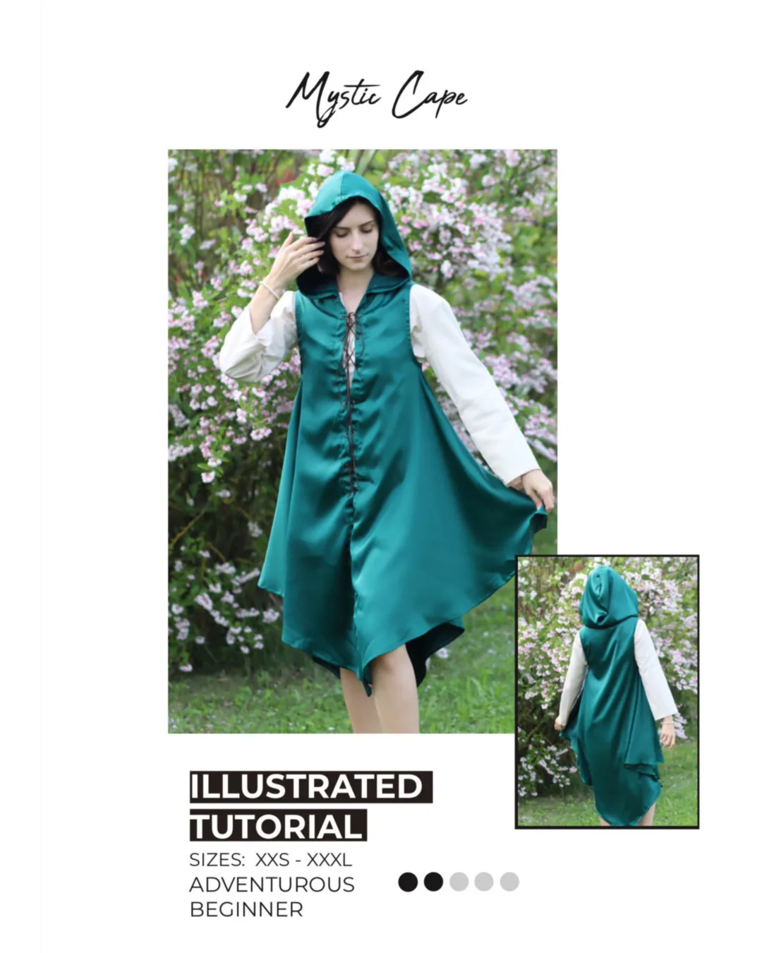Hooded Cape Dress Sewing Pattern