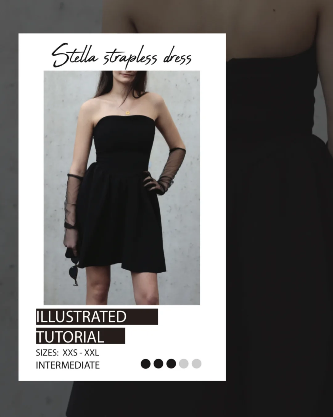 Strapless Mini Dress Sewing Pattern