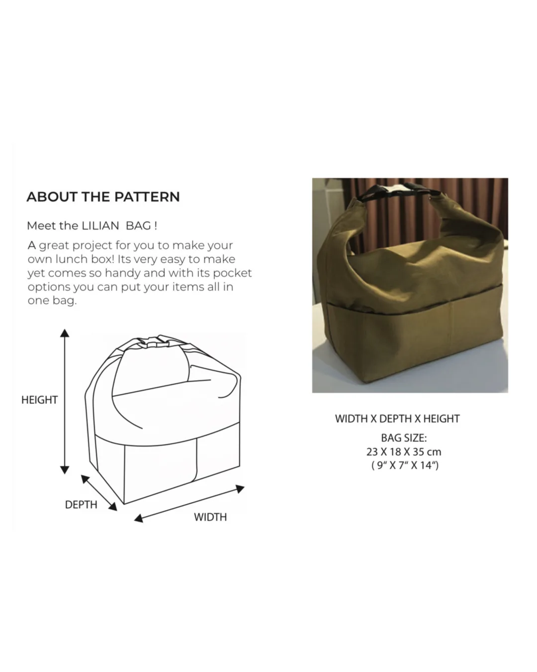 Lunch Bag Sewing Pattern
