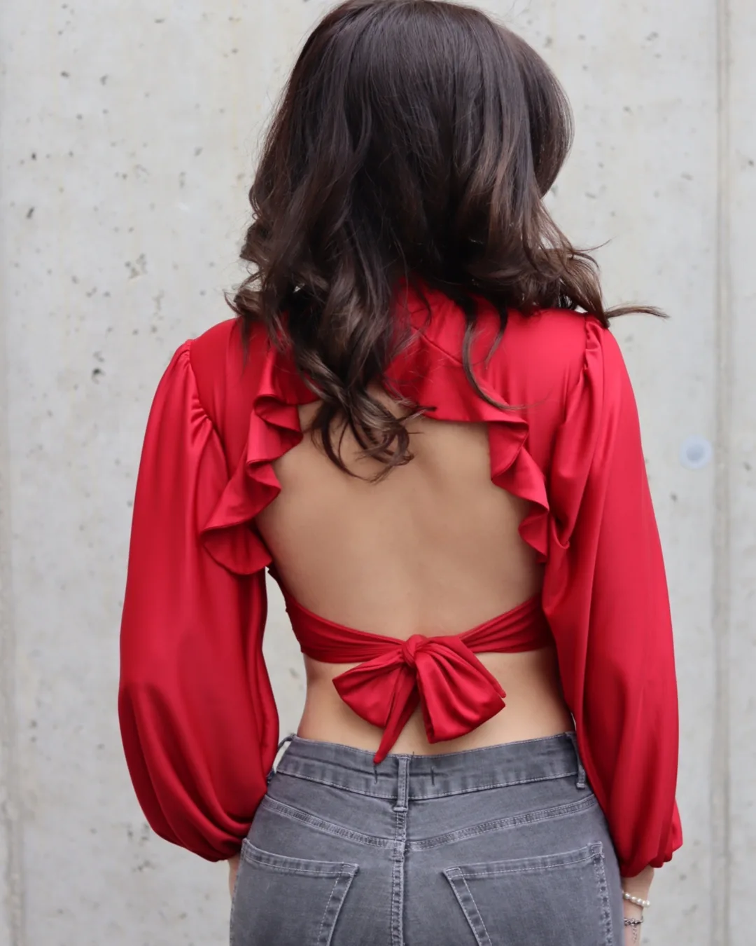Open Back Ruffle Blouse Sewing Pattern