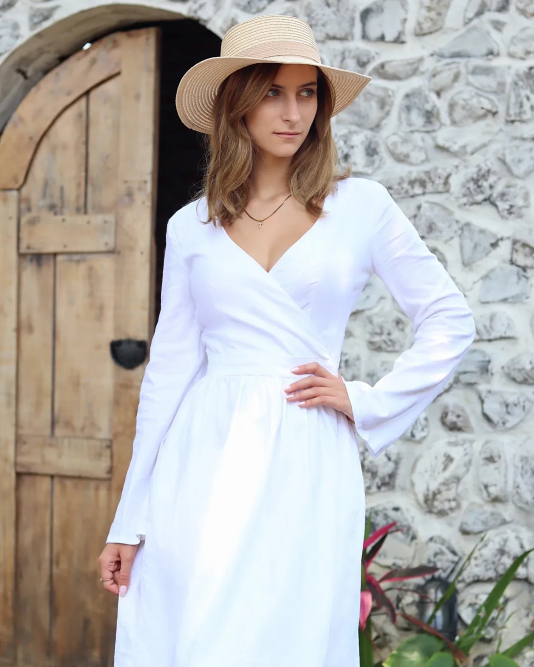 Trumpet Sleeve Wrap Dress Sewing Pattern