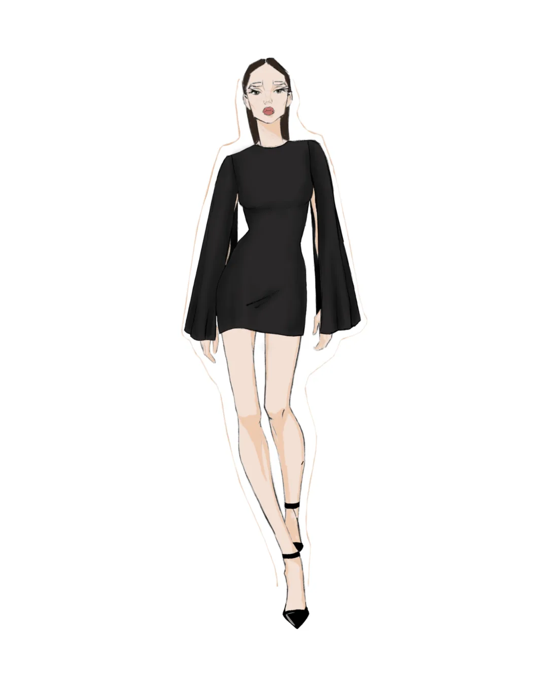Cape Dress Sewing Pattern