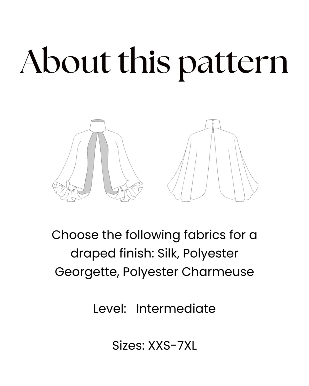 High Neck Shrug Sewing Pattern