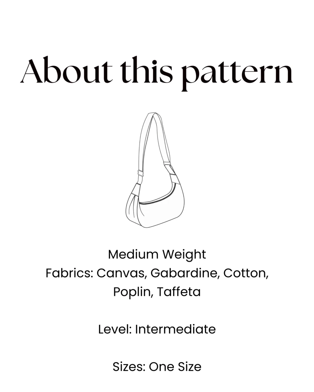 Crescent Sling Bag Sewing Pattern