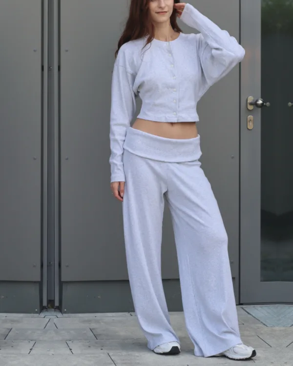 Cardigan and Fold Over Pants Sewing Pattern Set
