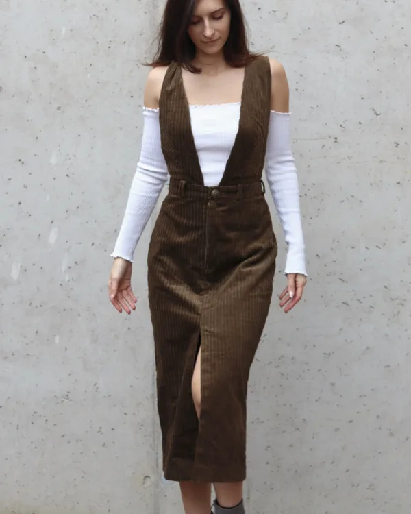 V Neck Pinafore Dress Sewing Pattern